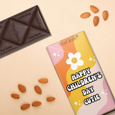 TinyGlads Happy Cutie Chocolate Bar | Children's Day Edition | 80g