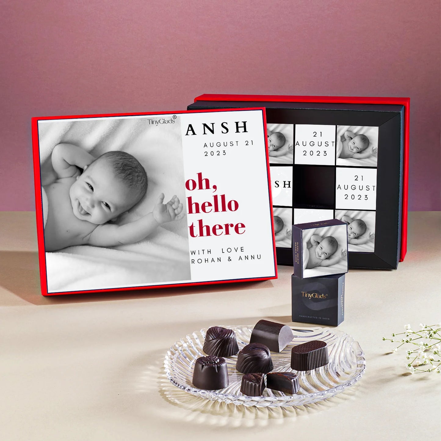 New Born Personalised Baby Shower Chocolate