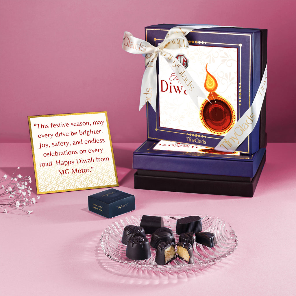 Customize your Logo Diwali Chocolate Box – 9 Truffles