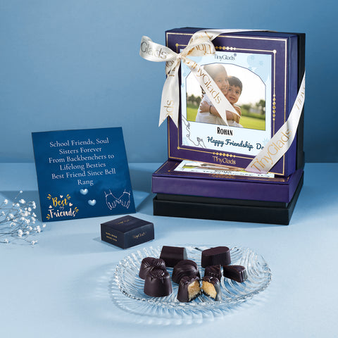 Personalized Friendship Day Chocolate Gift Box | 9 Soft-Centre Truffle Pieces