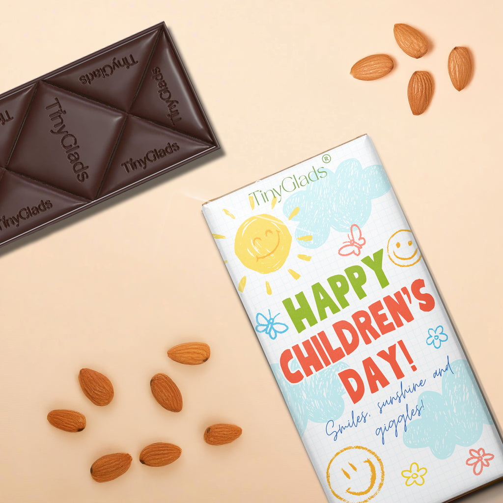 TinyGlads Smiles & Sunshine Chocolate Bar | Kids Celebration Collection | 80g
