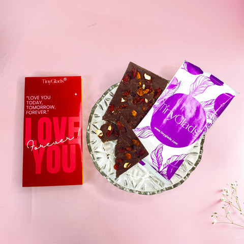 Luxury Valentine chocolate gift hamper packed in elegant box for boyfriend or husband