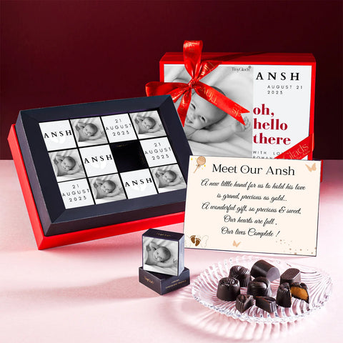 New Born Personalised Baby Shower Chocolate