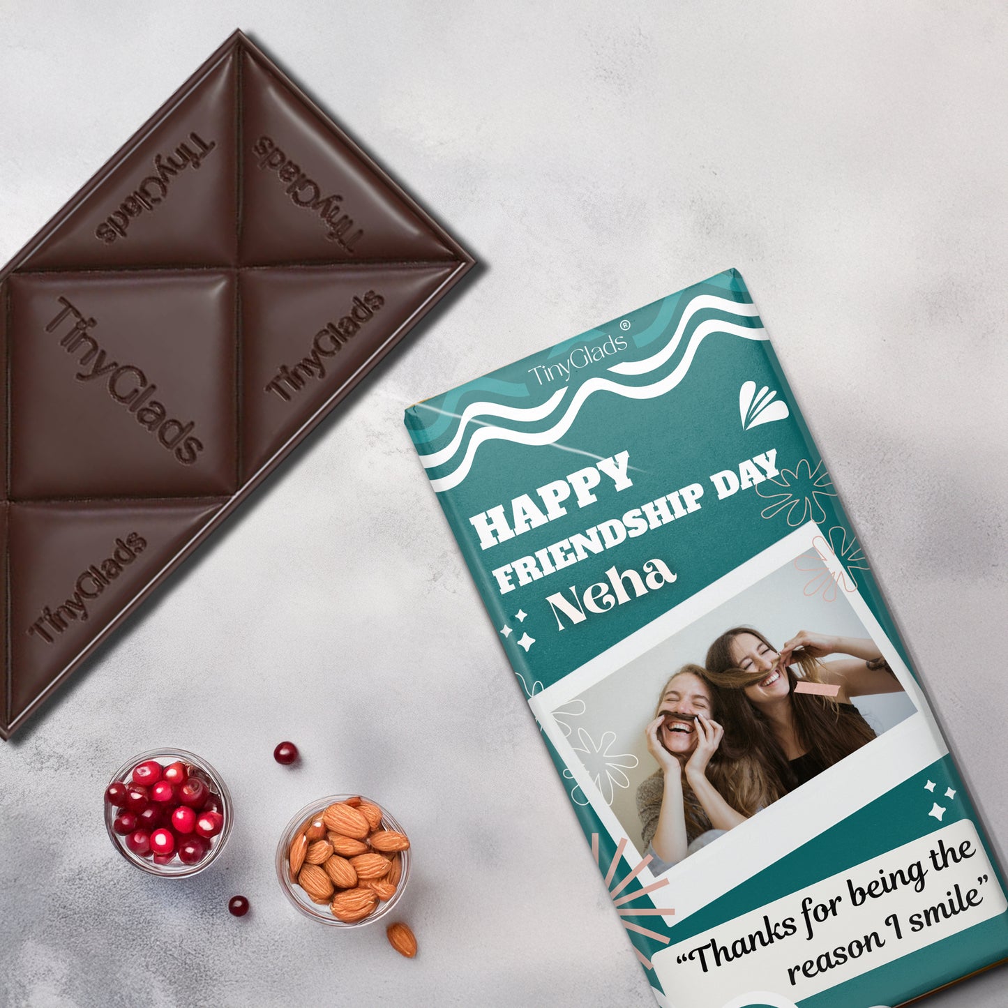 Personalized Friendship Day Chocolate Bar | Custom Photo Gift