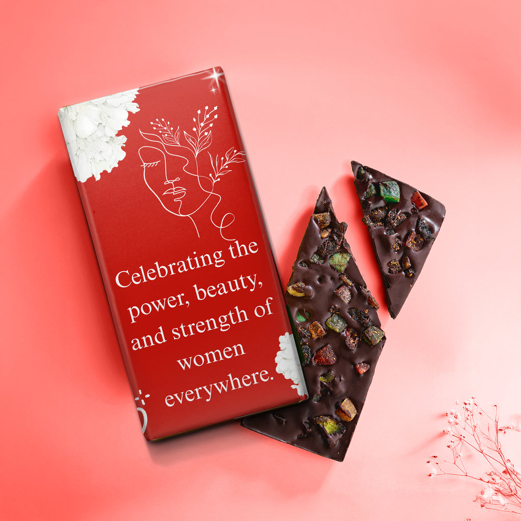 TinyGlads Women's Day Celebration Gift Box | 2 Chocolate Bars & 6 Assorted Truffles