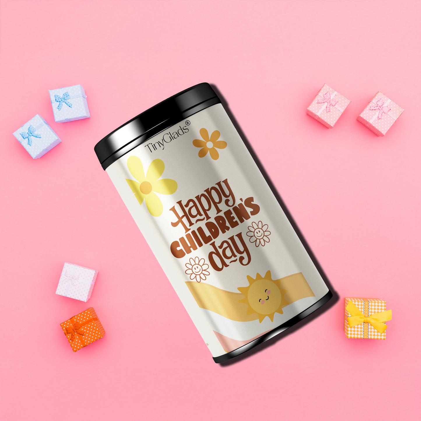 TinyGlads Sunshine Smiles Chocolate Jar | 12 Gourmet Truffles