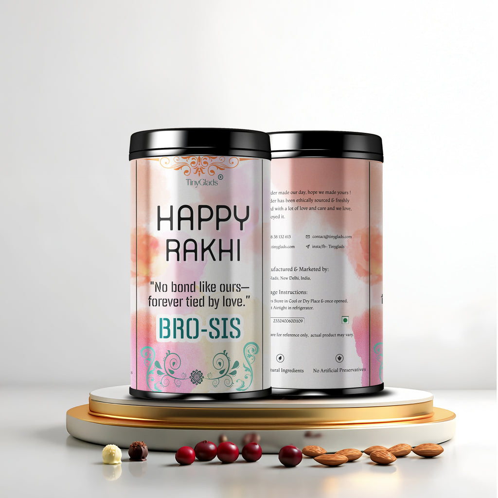 TinyGlads Bro-Sis Celebration Chocolate Truffle Jar | 12 Gourmet Truffles
