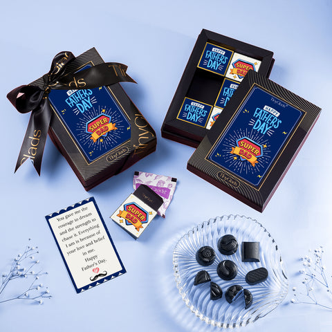 TinyGlads Super Dad Father’s Day Chocolate Gift Box – 6 Pcs Inside