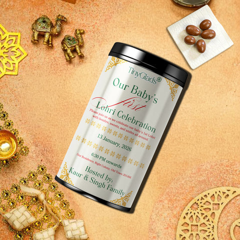 TinyGlads Custom Baby's First Lohri Celebration Jar