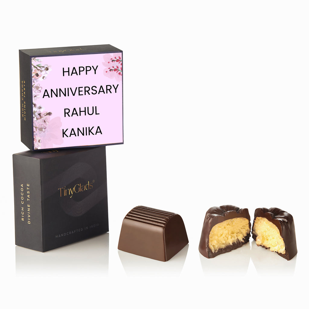 Beautiful Anniversary Chocolates Personalized with Photo