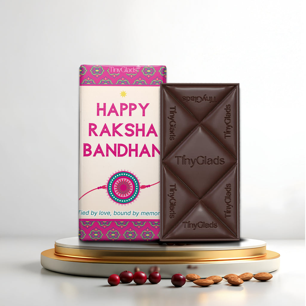 TinyGlads Raksha Bandhan Chocolate Bar | Festive Edition | 80g