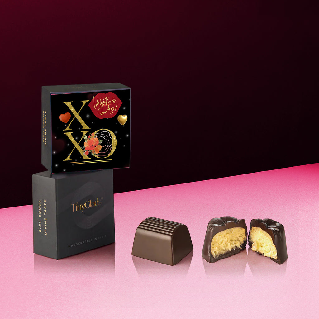 Love Filled Valentine Chocolate Gift Box with Jar & 6 Decadent Truffles