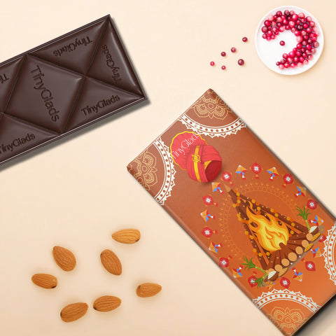 TinyGlads Lohri Celebration Premium Chocolate Bar | 80g