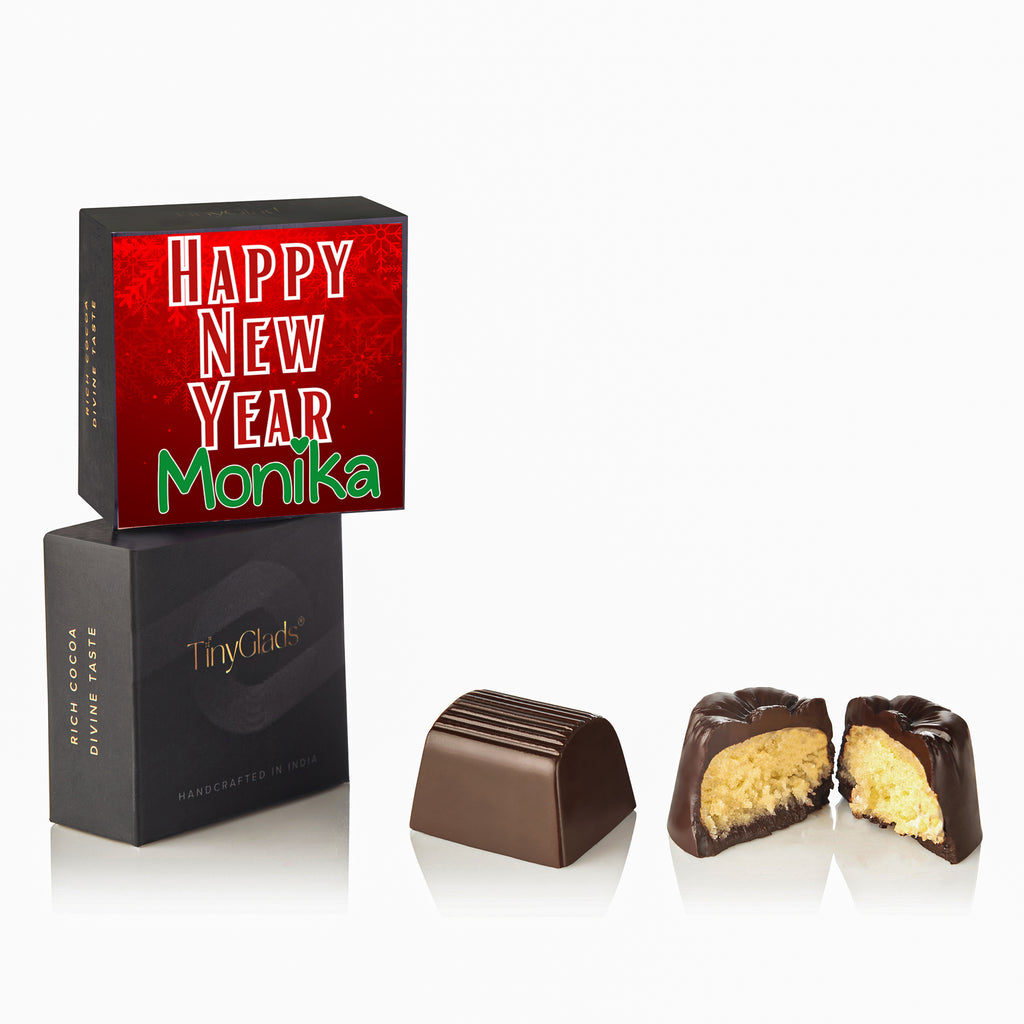 New Year Celebration Photo Chocolate Box – Custom Name Gift