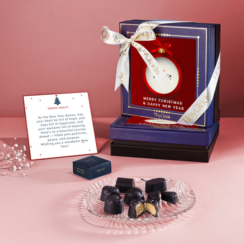 TinyGlads Personalized Corporate New Year Chocolate Gift Box | 9 Assorted Truffles
