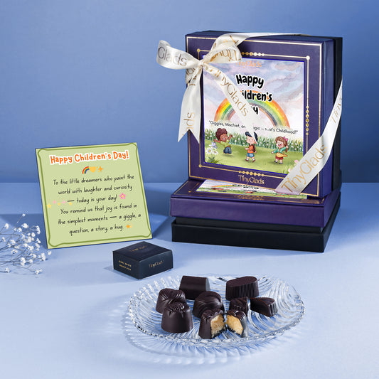 TinyGlads Premium Children's Day Chocolate Gift Box | 9 Assorted Truffles