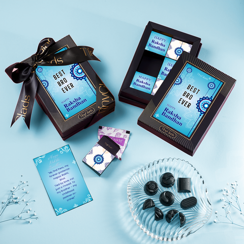 TinyGlads Best Bro Ever Rakhi Chocolate Box | 6 Assorted Truffles