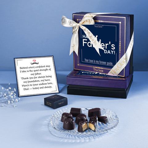Father’s Day Chocolate Gift Box with Heartfelt Message Card – 9 Pcs Inside