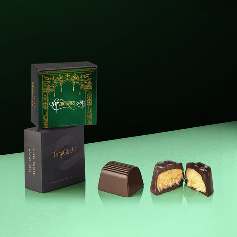 Ganesh Chaturthi Premium Box | Truffles with Chocolate Almond Jar