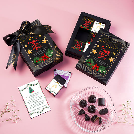 TinyGlads Midnight Blue New Year Chocolate Gift Box | 6 Gourmet Truffles