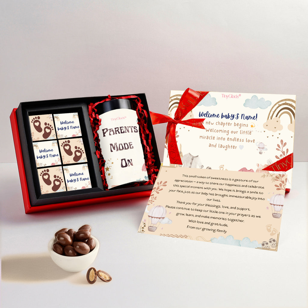 Hello Baby Chocolate Gift Box | Jar & Truffle Delight Combo