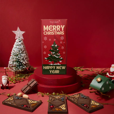 TinyGlads Merry Christmas & Happy New Year Chocolate Bar | 80g