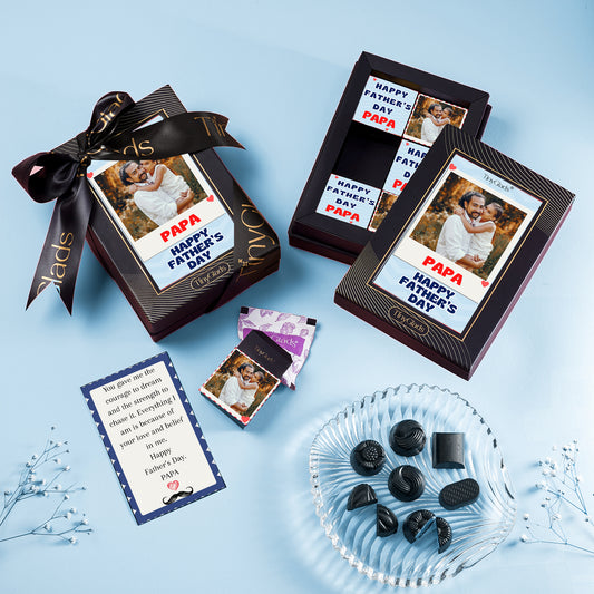 Personalized Papa Photoframe Chocolate Box – 6 Chocolate Truffles