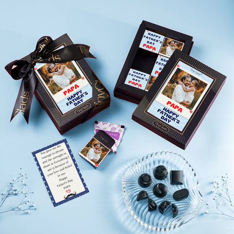 Personalized Papa Photoframe Chocolate Box – 6 Chocolate Truffles