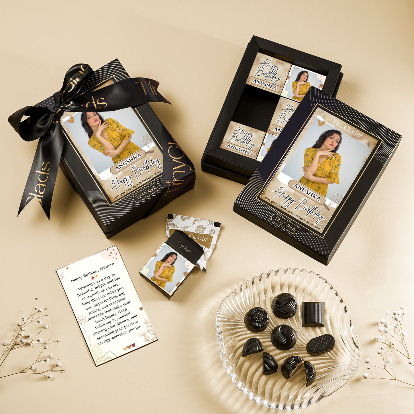 Personalised Birthday Chocolate Box | 6 Pcs Gourmet Truffles