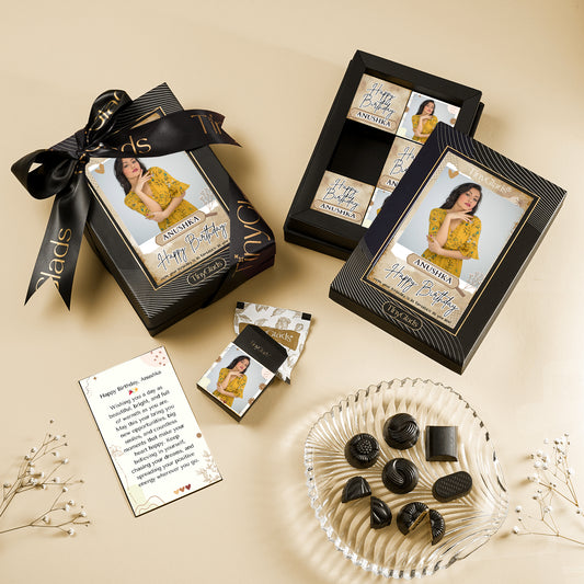 Personalised Birthday Chocolate Box | 6 Pcs Gourmet Truffles