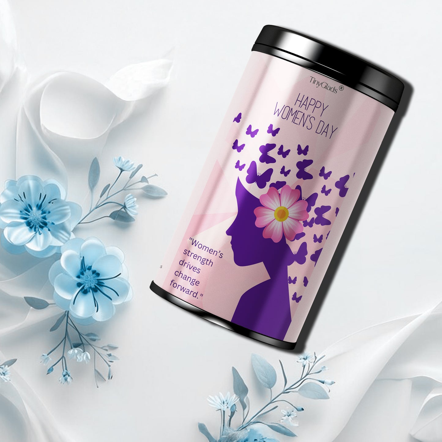 TinyGlads Women's Day Butterfly Chocolate Gift Jar | 12 Center-Filled Truffles
