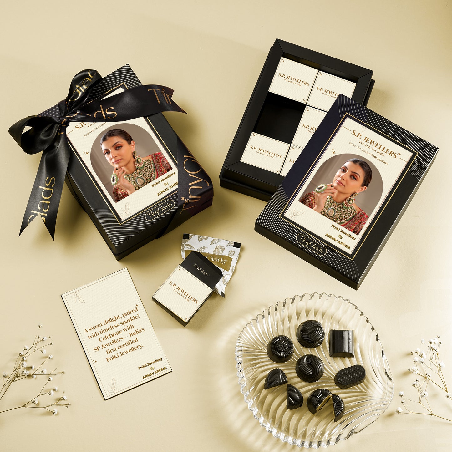 Customized Corporate Chocolate Gift Box with Logo & Photo | 6 Pcs Truffles