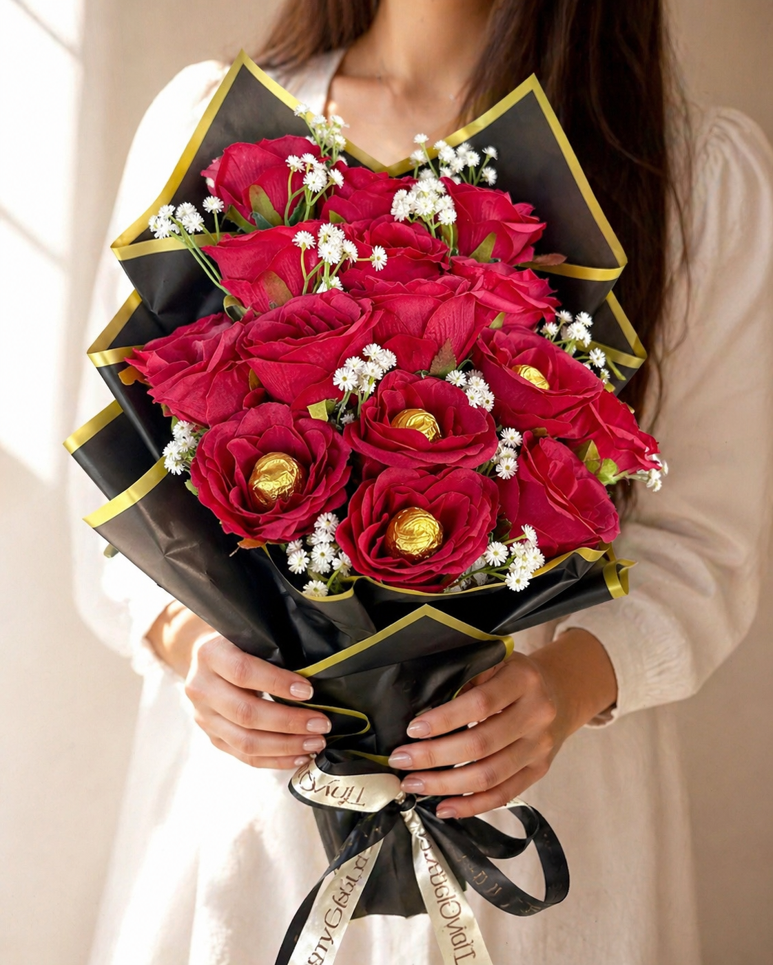 TinyGlads Luxury Red Rose Chocolate Bouquet