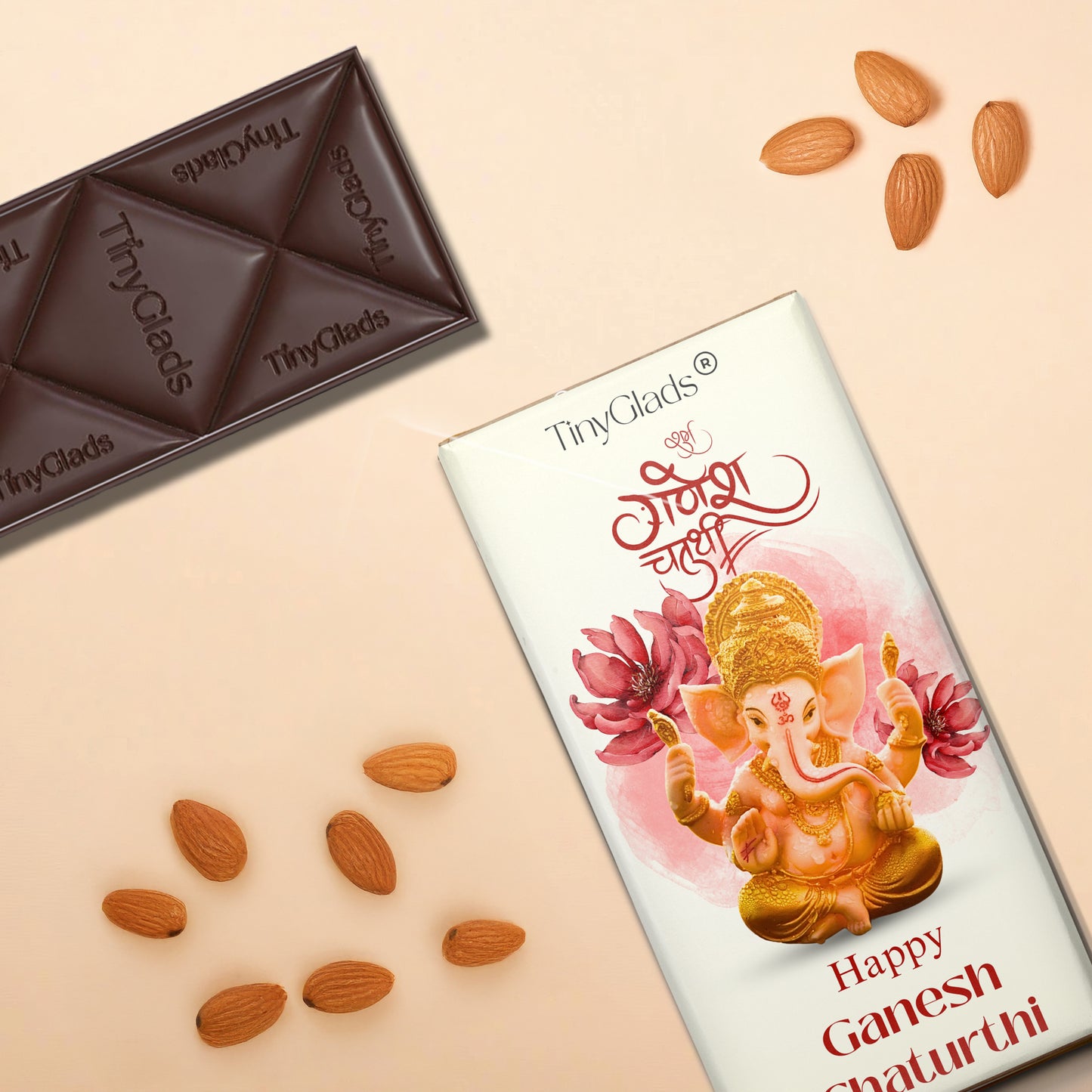 Ganesh Chaturthi Chocolate Bar | Almond & Cranberry Premium Chocolate