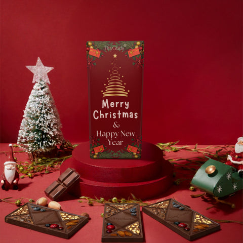 TinyGlads Festive Harmony Chocolate Bar | Christmas & New Year Edition | 80g