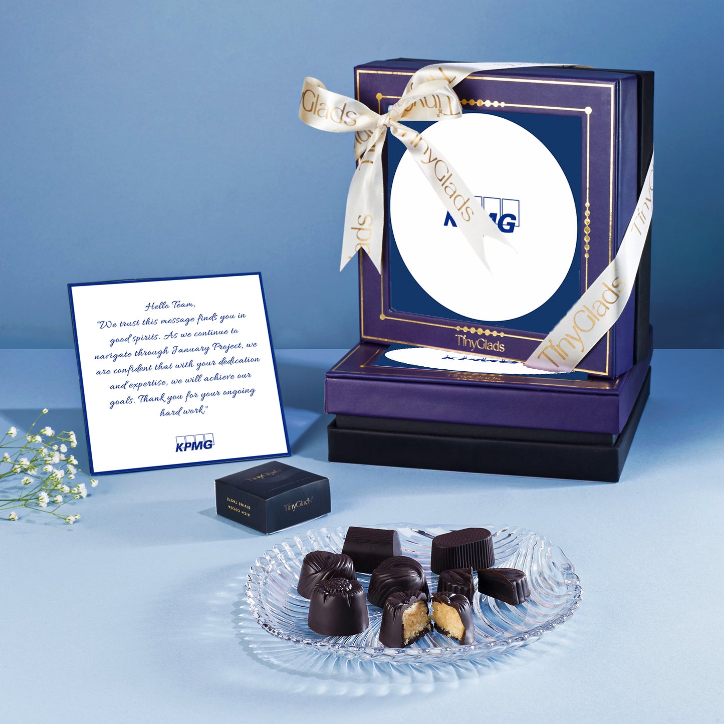 Custom Logo Corporate Chocolate Gift Box | 9 Assorted Premium Truffles