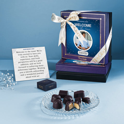 Employee Onboarding Gift | Custom Photo Chocolate Box (9 Pieces)