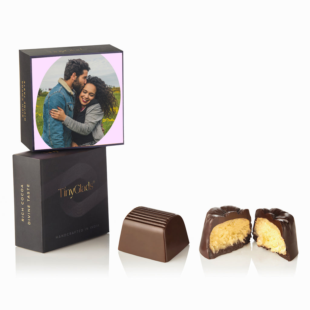 Beautiful Anniversary Chocolates Personalized with Photo