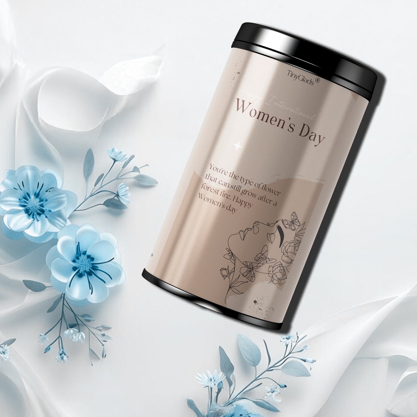 TinyGlads Elegant Women's Day Chocolate Gift Jar | 12 Truffles