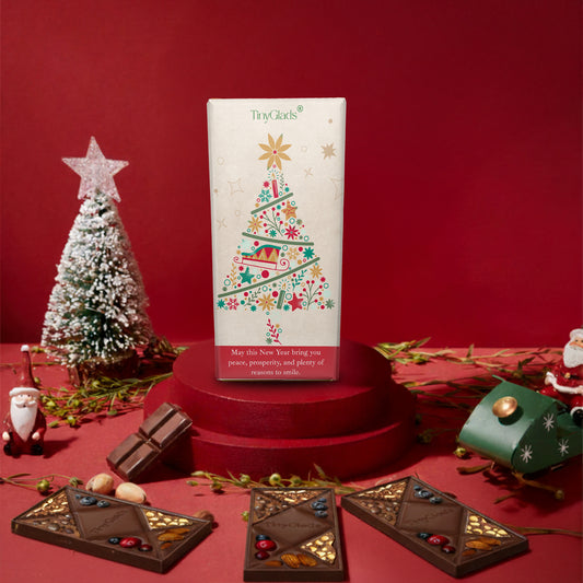 TinyGlads Holiday Tree Chocolate Bar | Christmas Collection | 80g