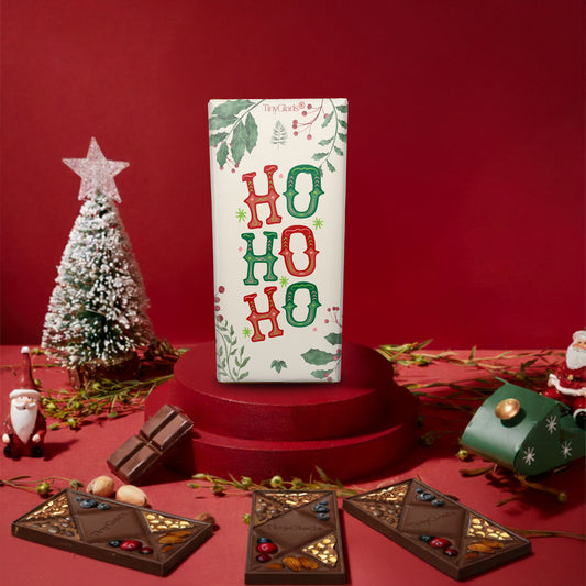 TinyGlads Holly Cheer Chocolate Bar | Holiday Edition | 80g