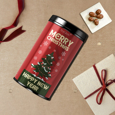 TinyGlads Merry Christmas & Happy New Year Chocolate Truffle Jar | 12 Assorted Chocolates