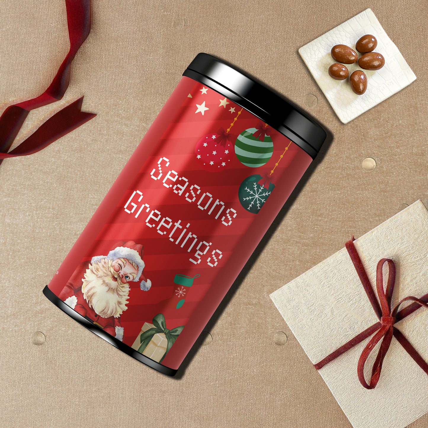 TinyGlads Season's Greetings Chocolate Truffle Jar | 12 Assorted Chocolates | 250g