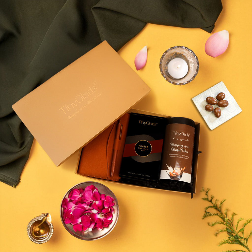 Corporate Gift Box | Premium Diary, Pen & 3 Chocolate Truffles