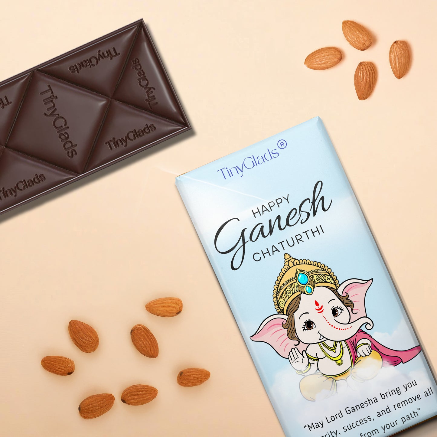 Lord Ganesha Special Chocolate Bar | Almond & Cranberry