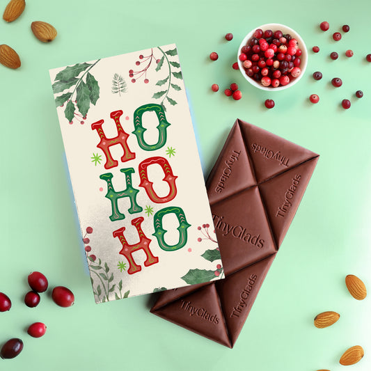TinyGlads Christmas Chocolate Gift Box | 9 Gourmet Truffles & Chocolate Bar