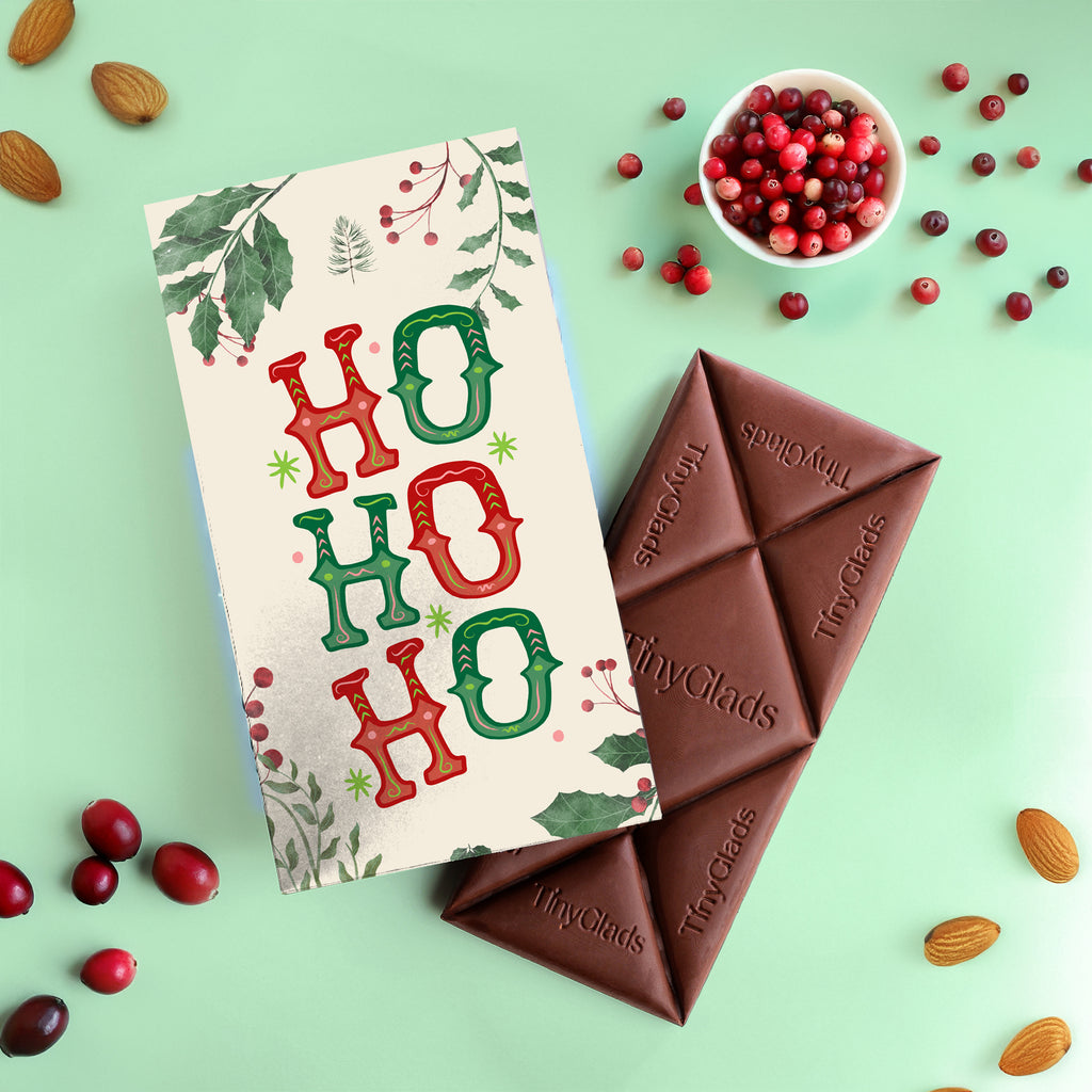 TinyGlads Christmas Chocolate Gift Box | 9 Gourmet Truffles & Chocolate Bar