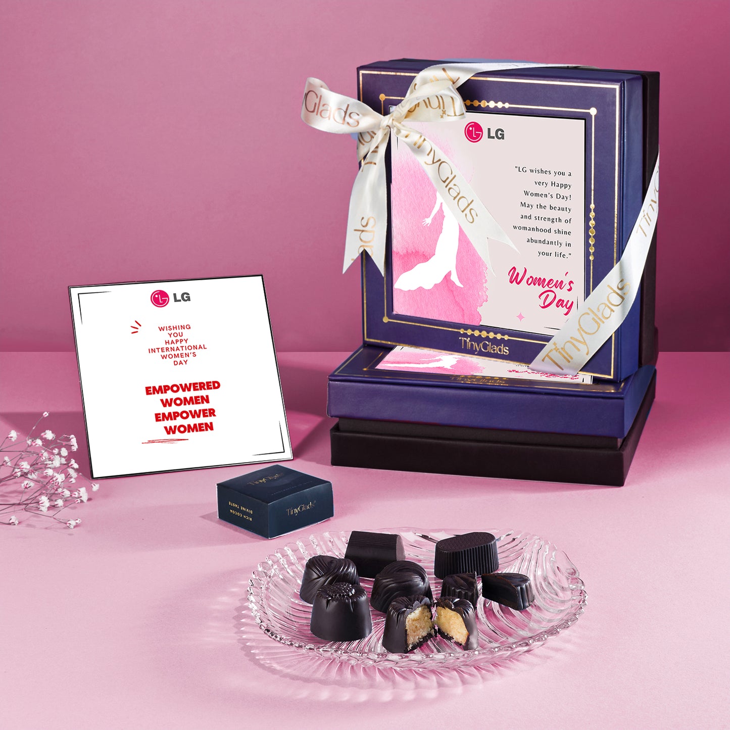 TinyGlads Corporate Women's Day Chocolate Gift Box | 9 Truffles