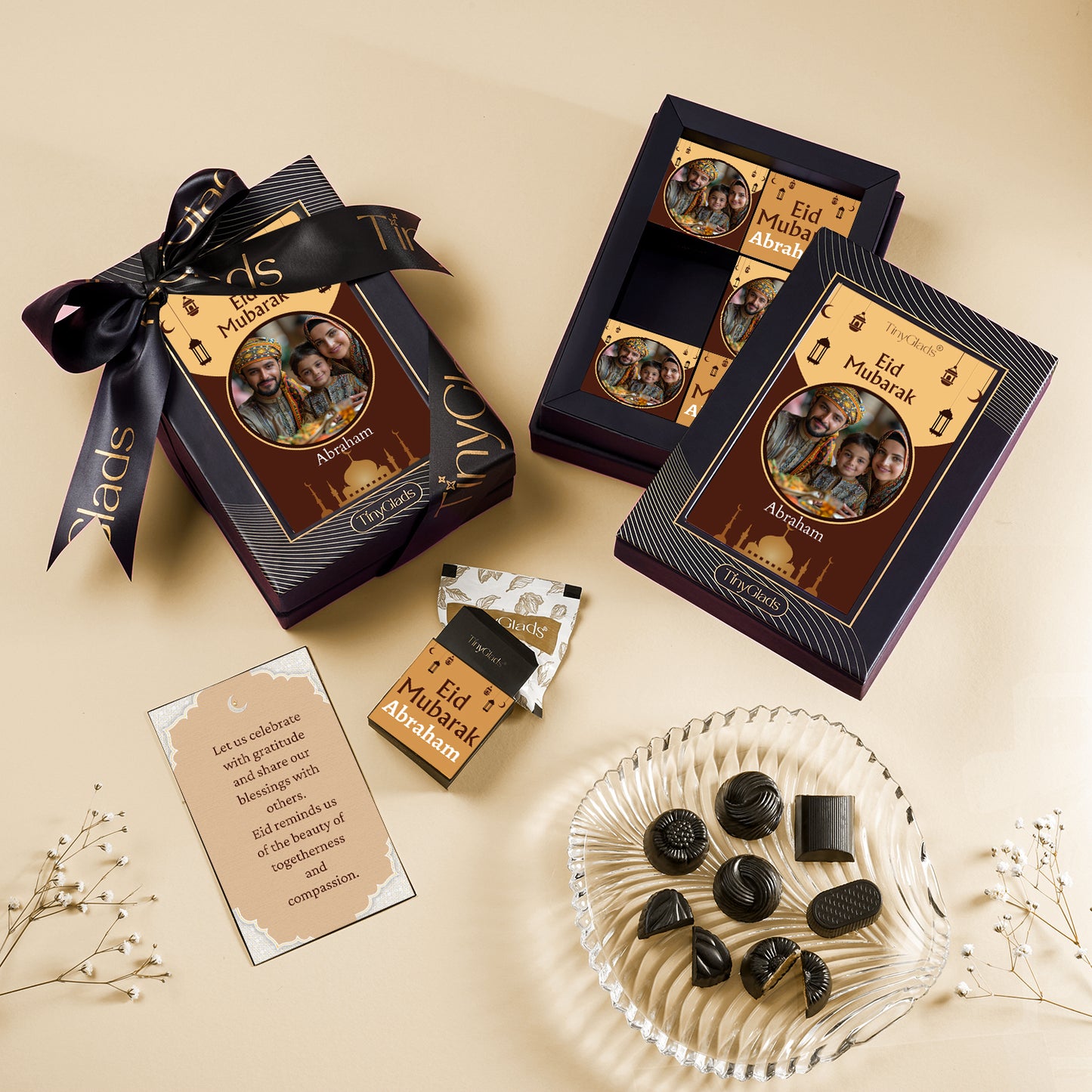 TinyGlads Custom Eid Chocolate Gift Box | 6 Assorted Truffles