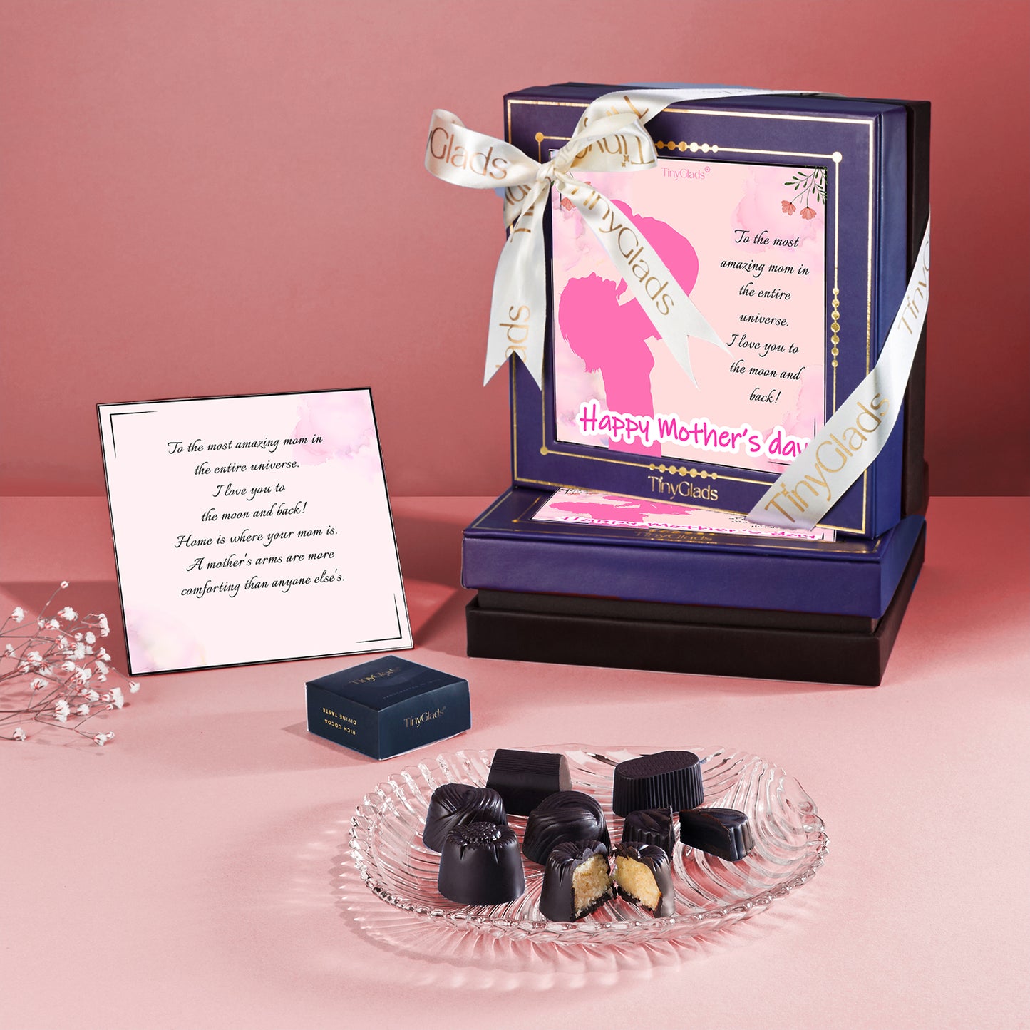 Mother’s Day Chocolate Gift Box with Message Card | 9 Pcs